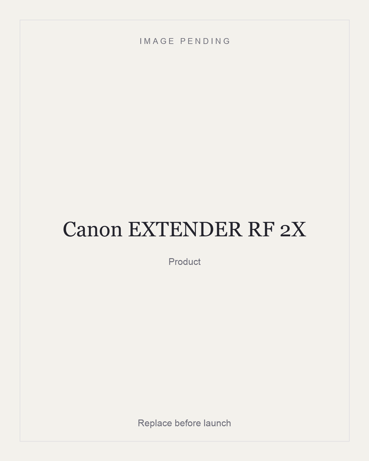 Canon EXTENDER RF 2X, product
