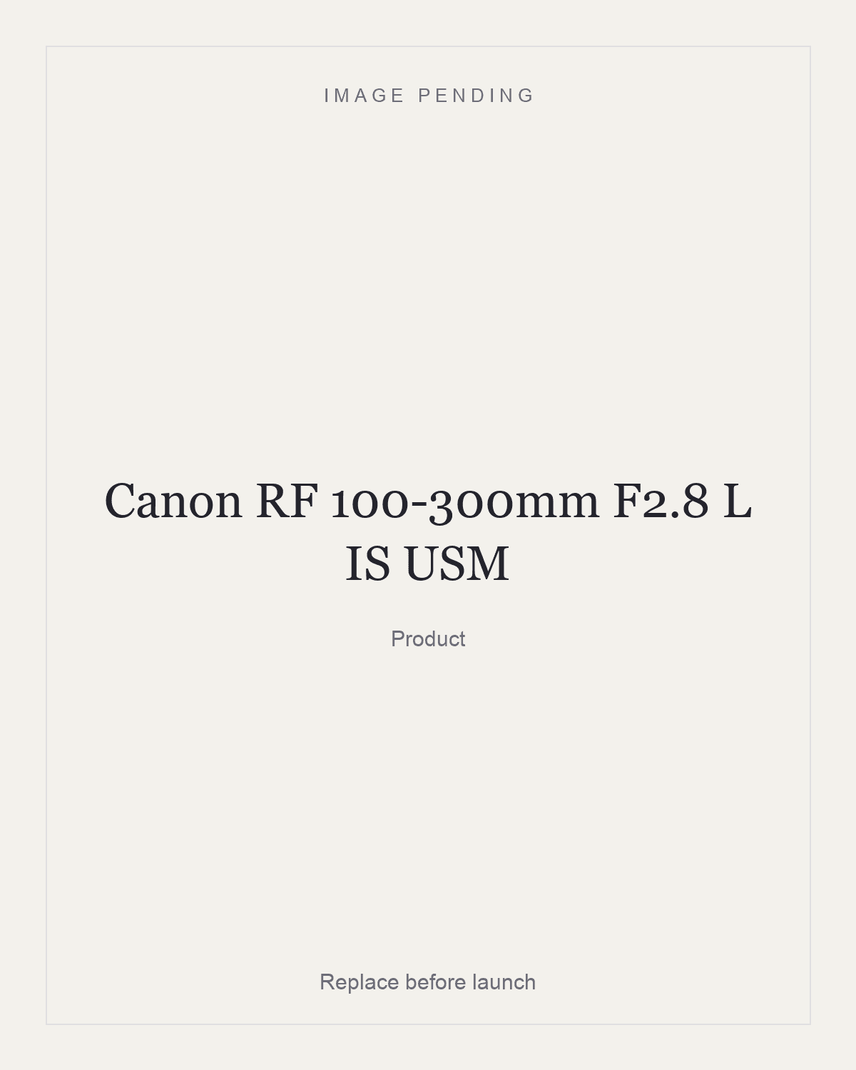 Canon RF 100-300mm F2.8 L IS USM, product