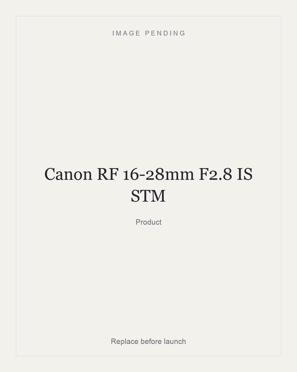 Canon RF 16-28mm F2.8 IS STM, product