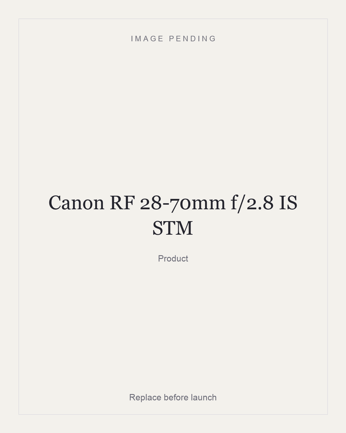 Canon RF 28-70mm f/2.8 IS STM, product