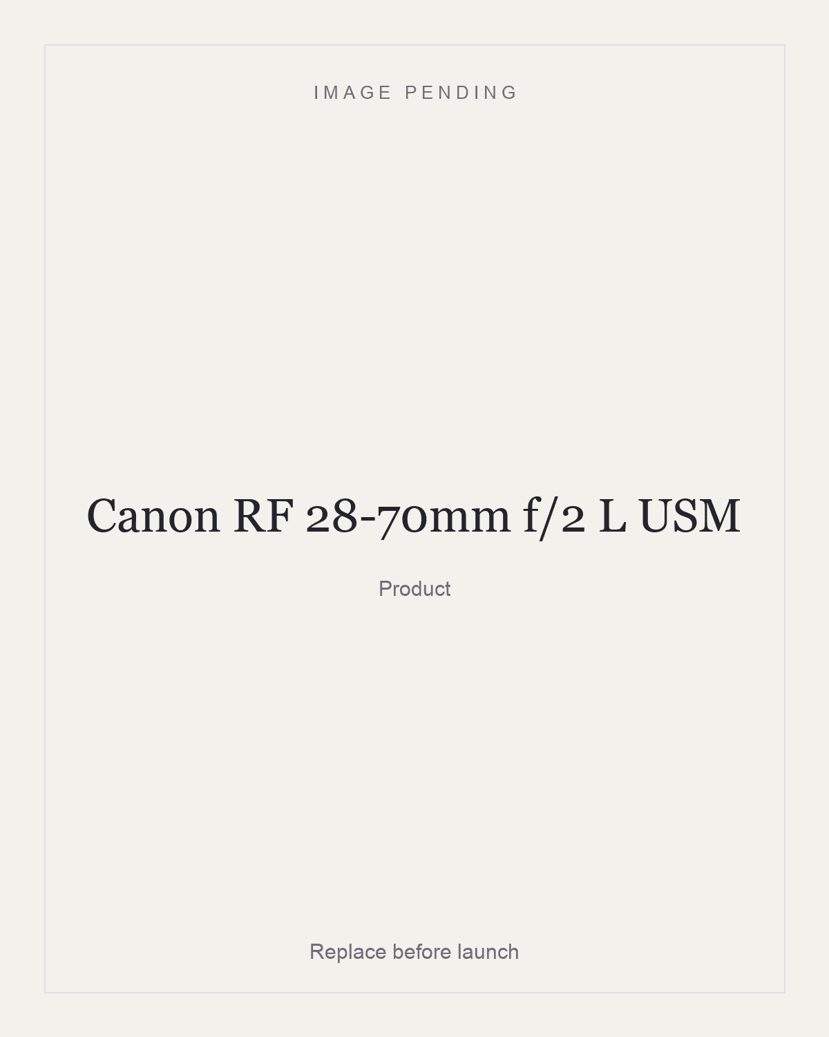 Canon RF 28-70mm f/2 L USM, product