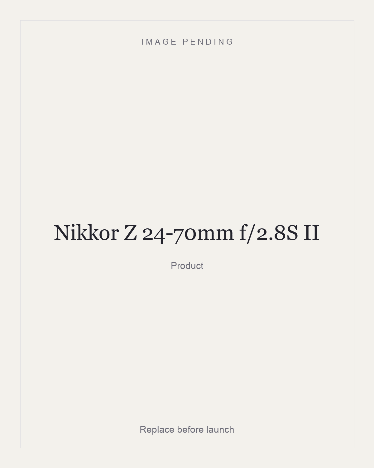 Nikkor Z 24-70mm f/2.8S II, product