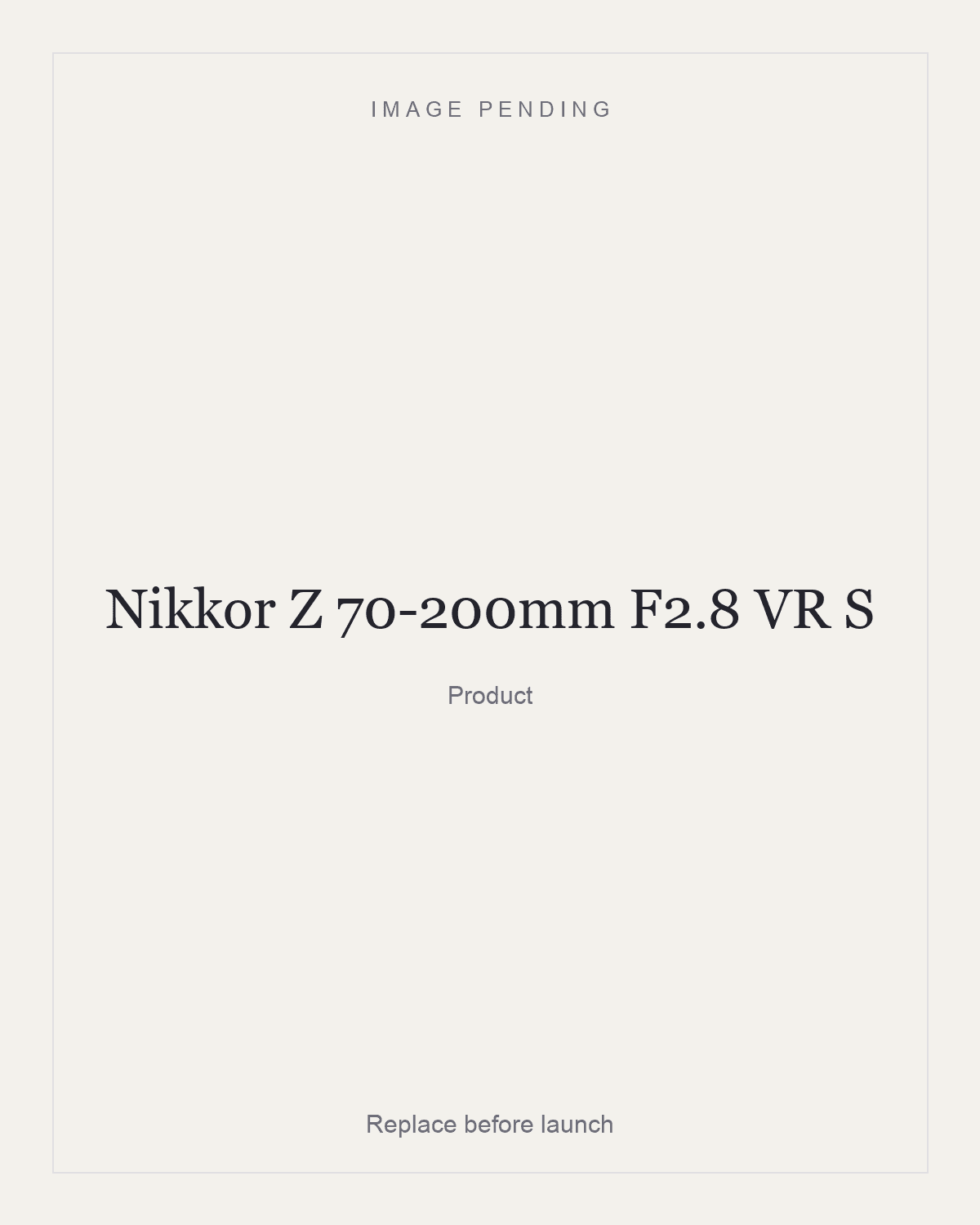 Nikkor Z 70-200mm F2.8 VR S, product
