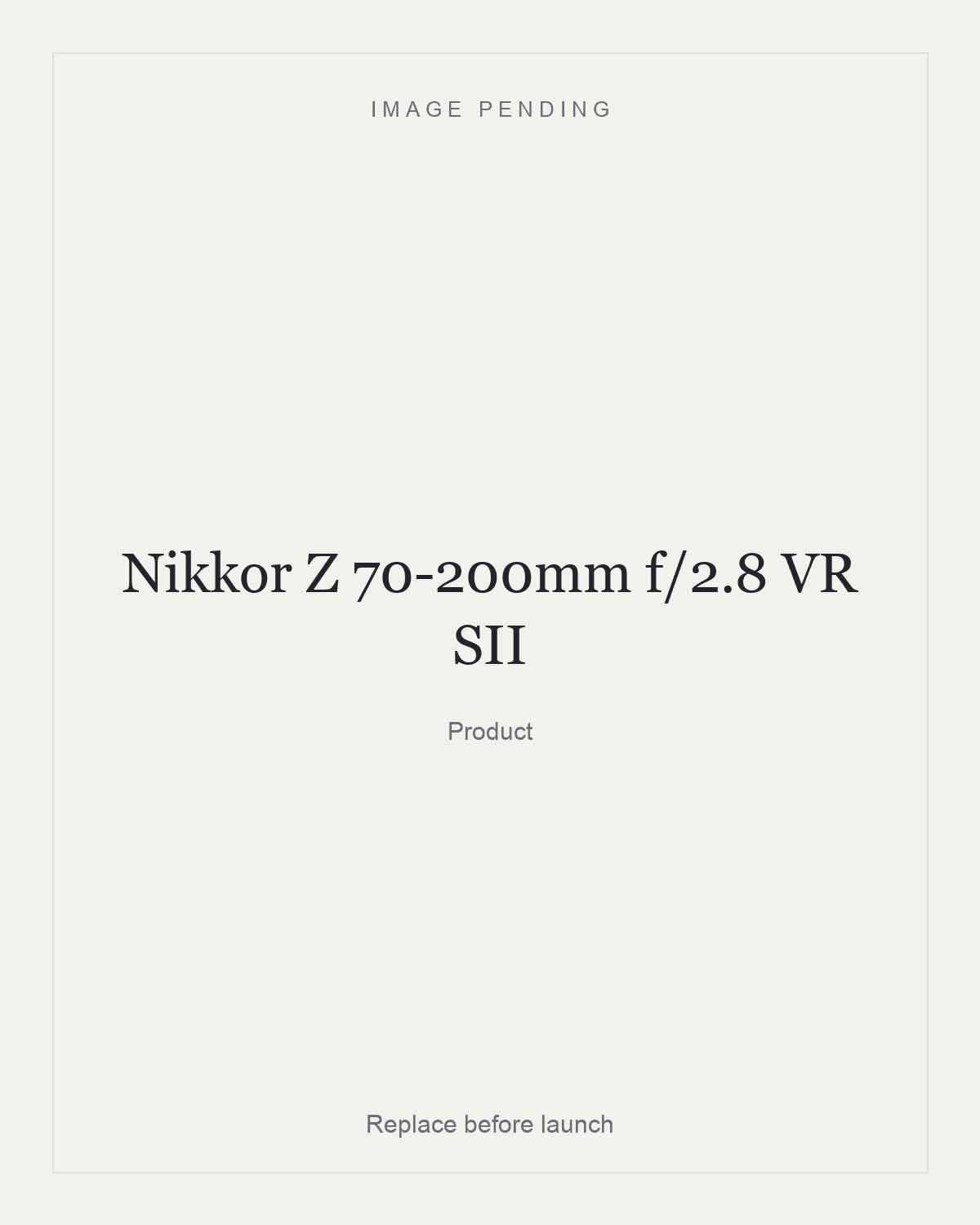 Nikkor Z 70-200mm f/2.8 VR SII, product