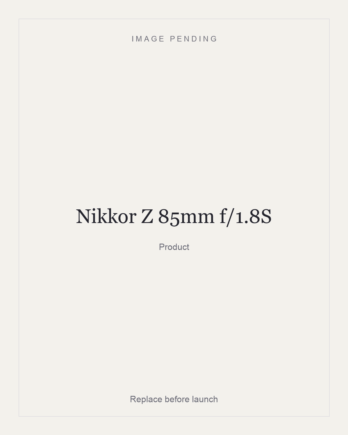 Nikkor Z 85mm f/1.8S, product