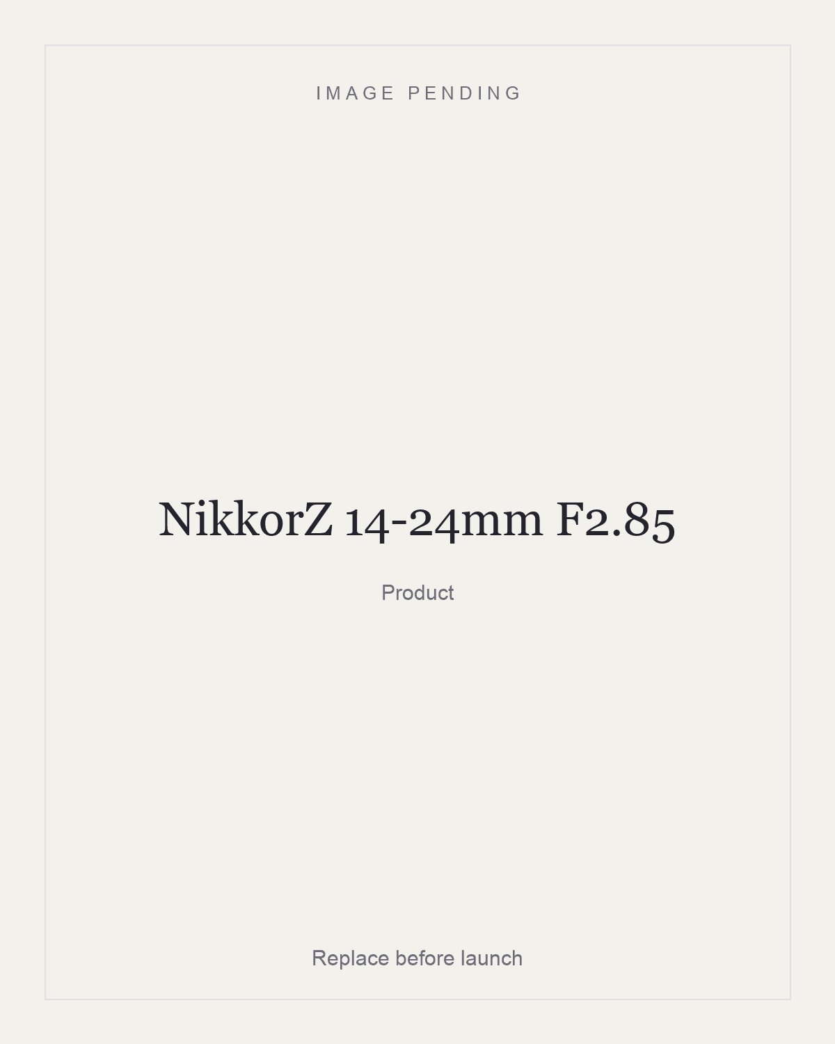 NikkorZ 14-24mm F2.85, product