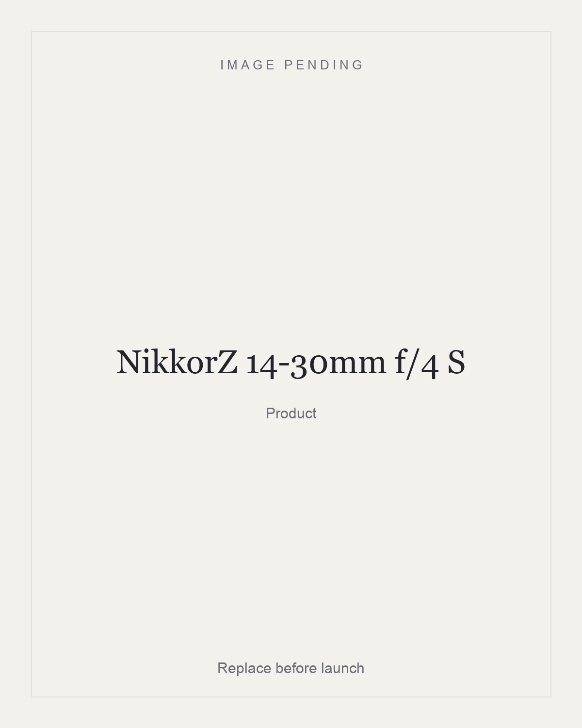 NikkorZ 14-30mm f/4 S, product