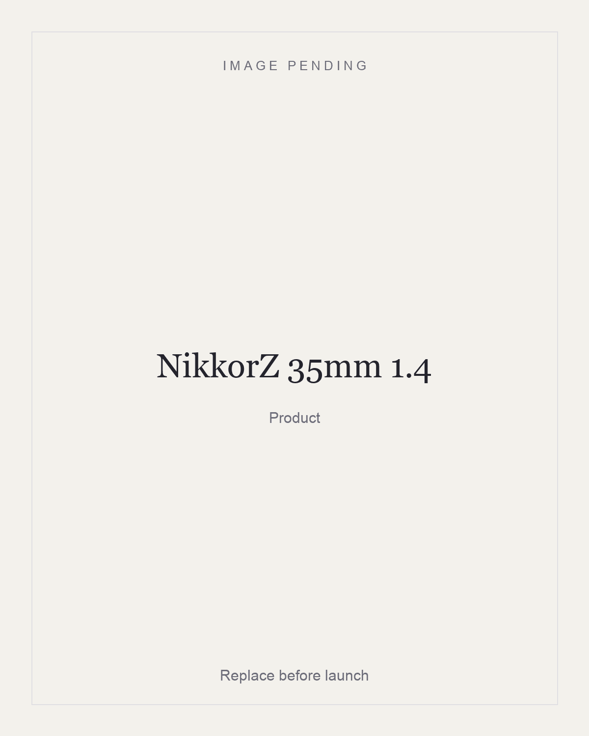 NikkorZ 35mm 1.4, product