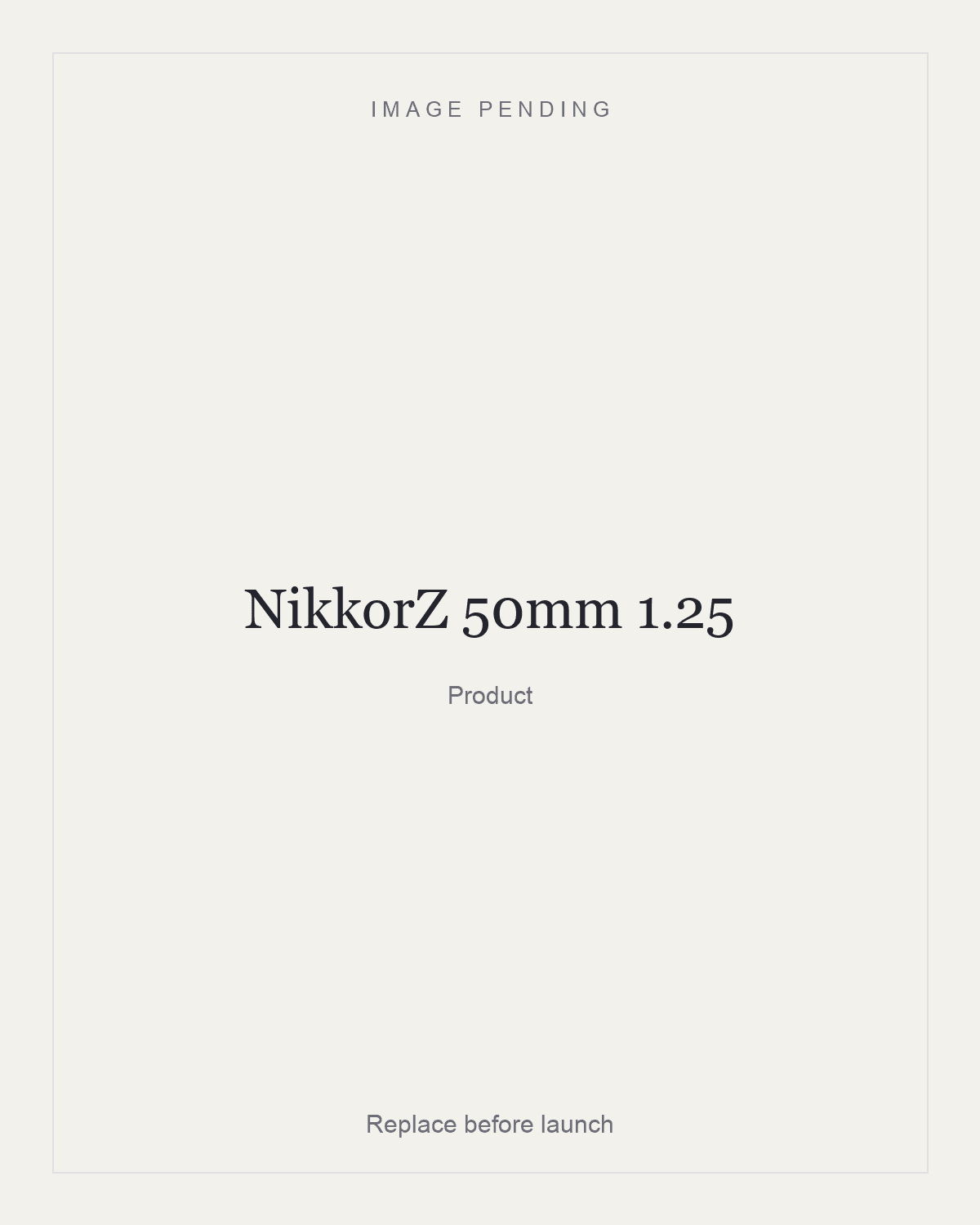 NikkorZ 50mm 1.25, product
