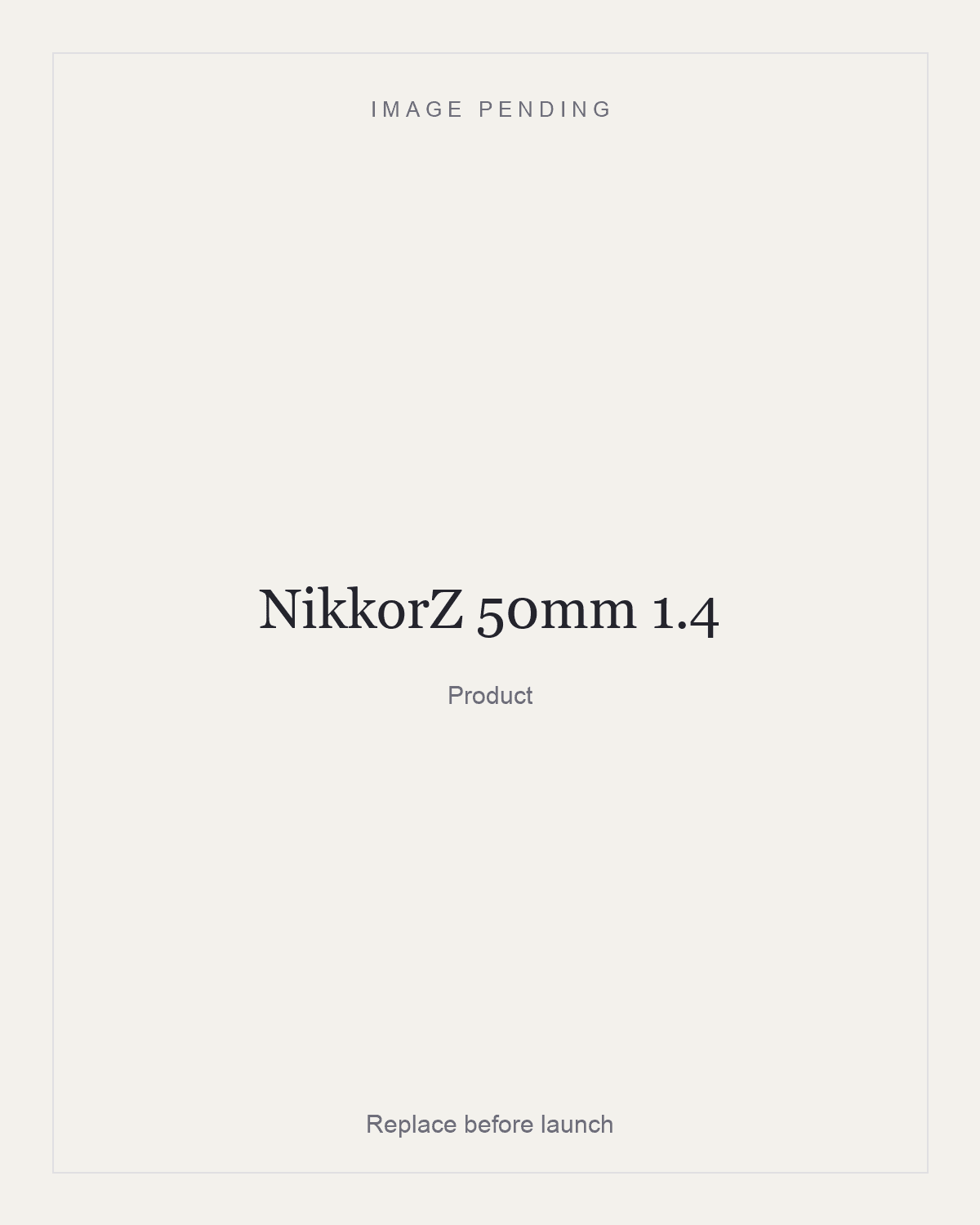 NikkorZ 50mm 1.4, product