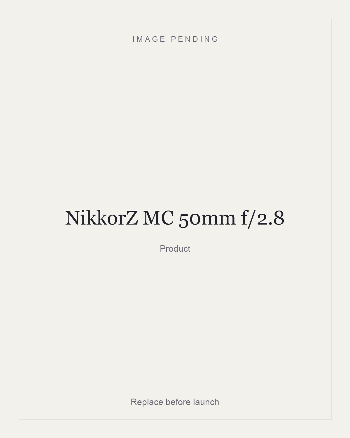 NikkorZ MC 50mm f/2.8, product
