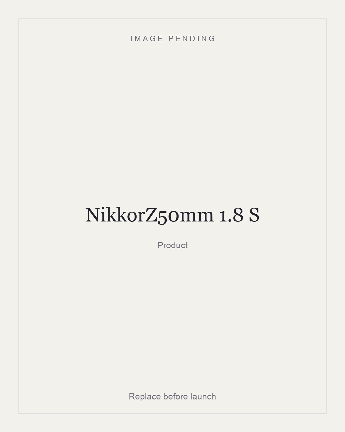 NikkorZ50mm 1.8 S, product