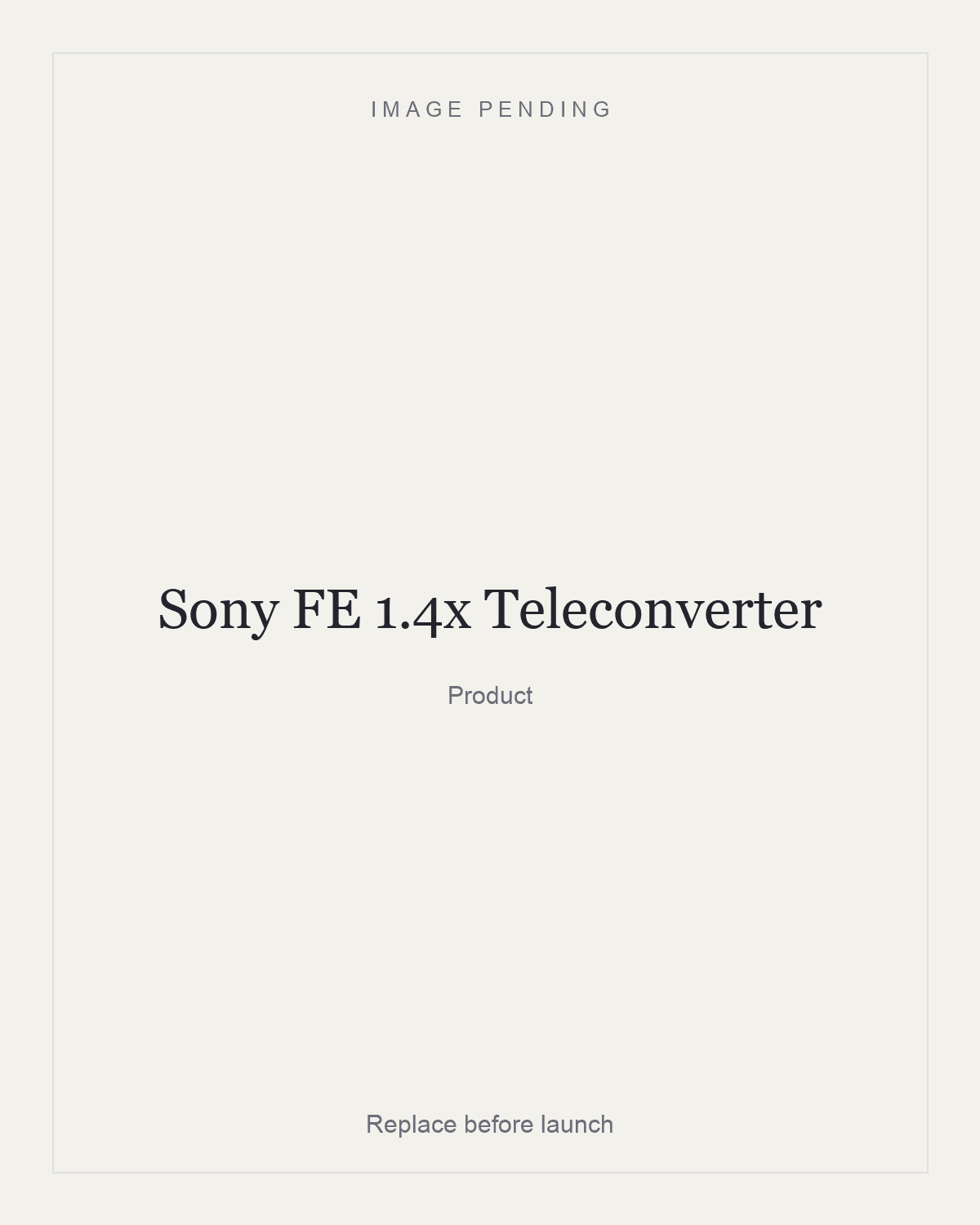Sony FE 1.4x Teleconverter, product