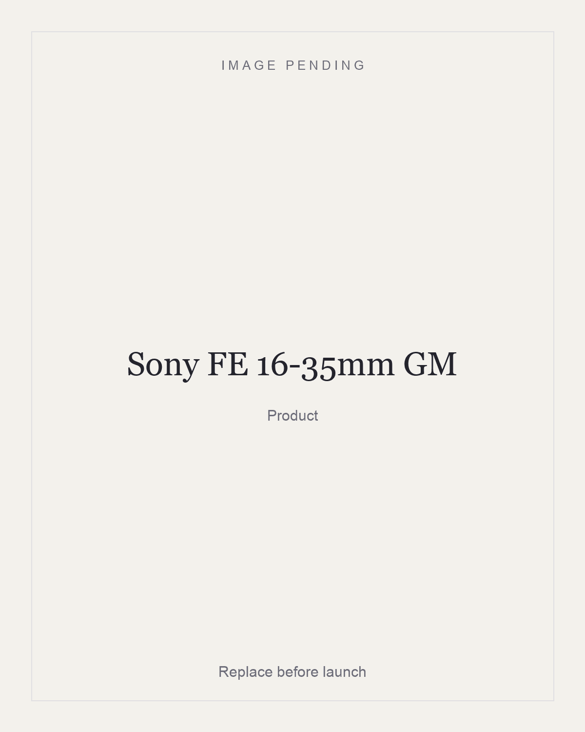 Sony FE 16-35mm GM, product