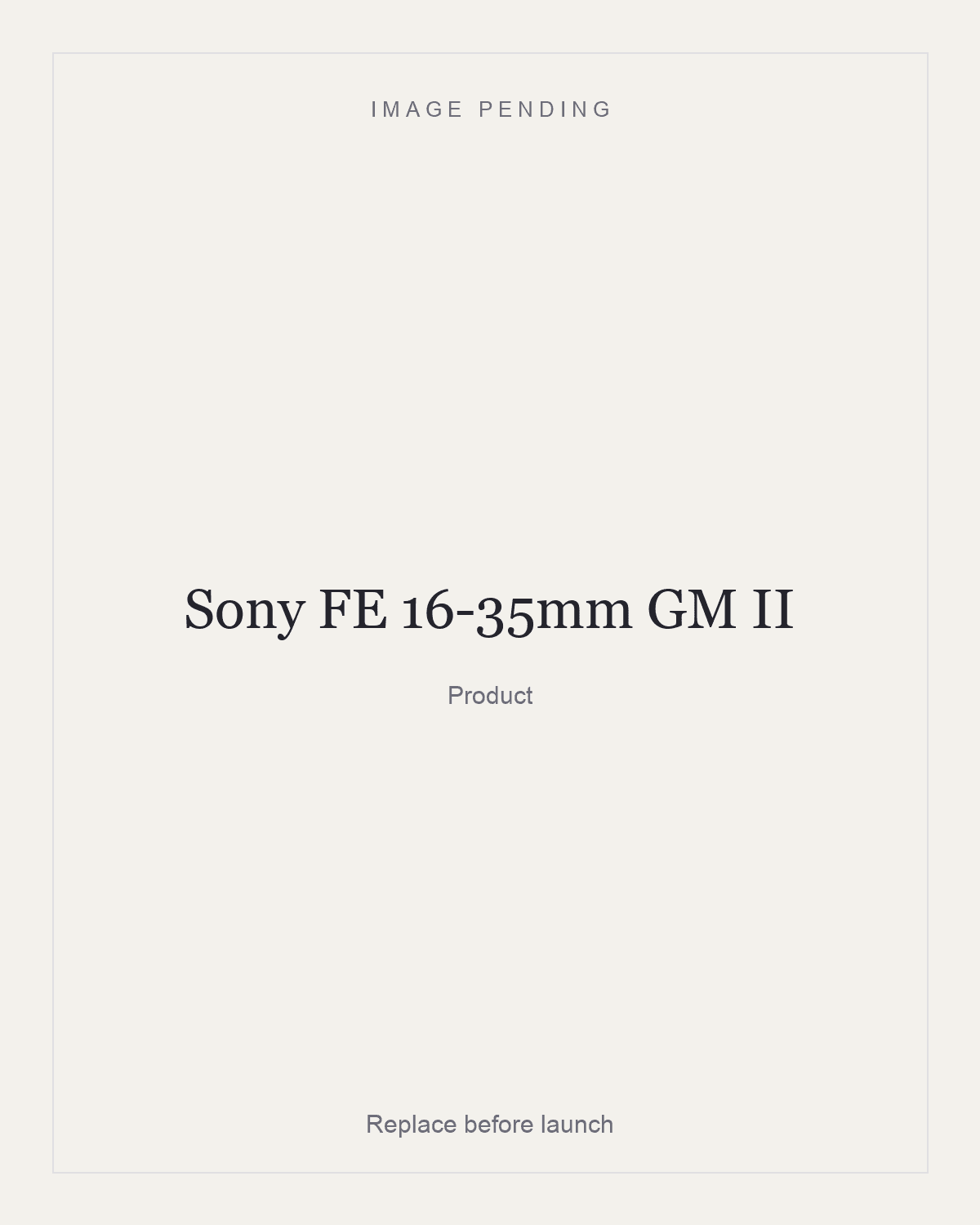 Sony FE 16-35mm GM II, product