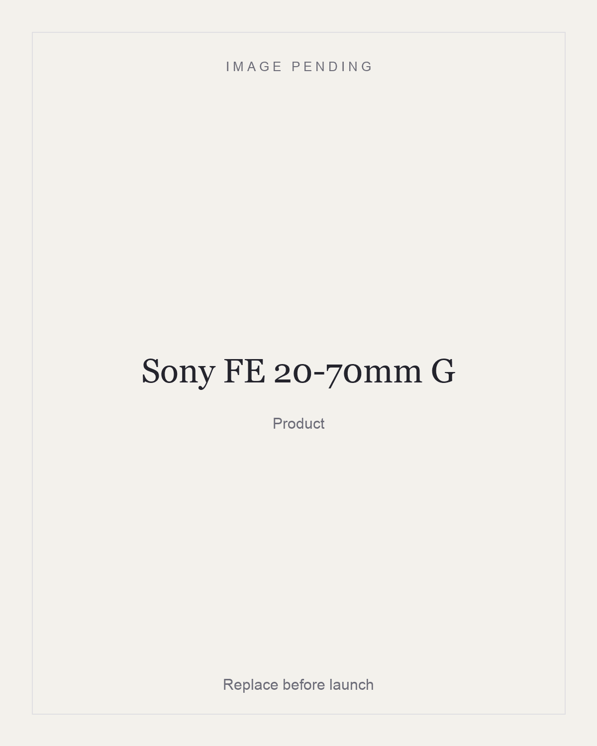 Sony FE 20-70mm G, product