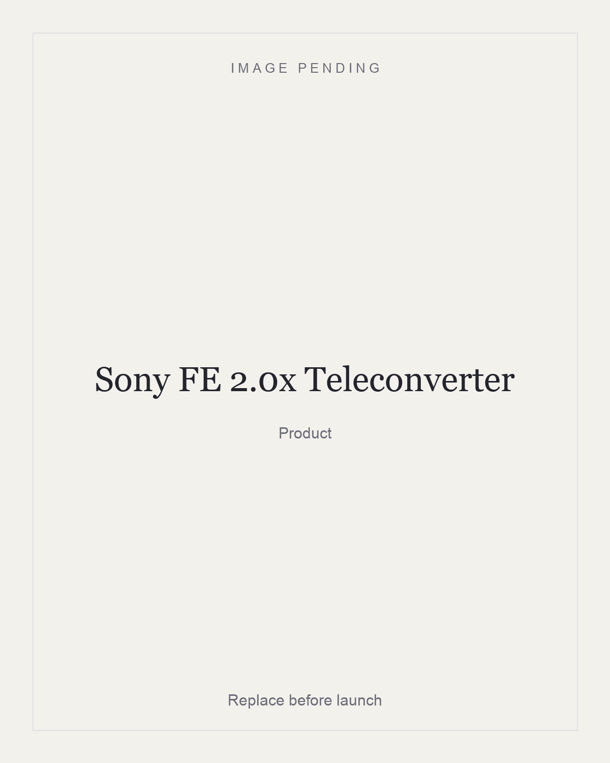 Sony FE 2.0x Teleconverter, product