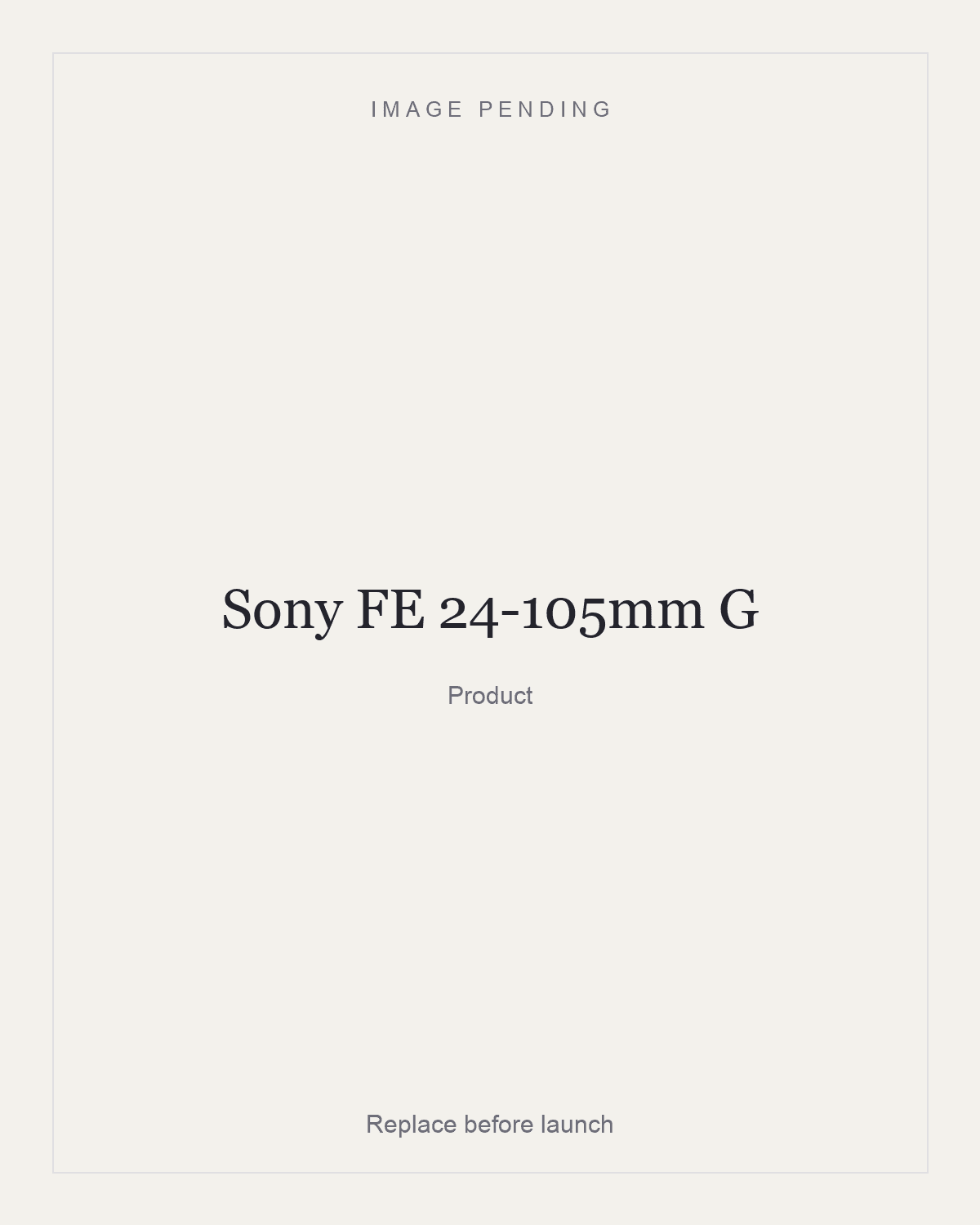 Sony FE 24-105mm G, product