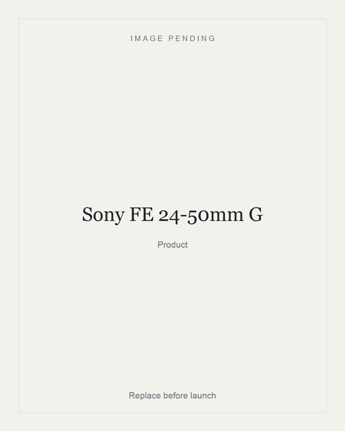 Sony FE 24-50mm G, product