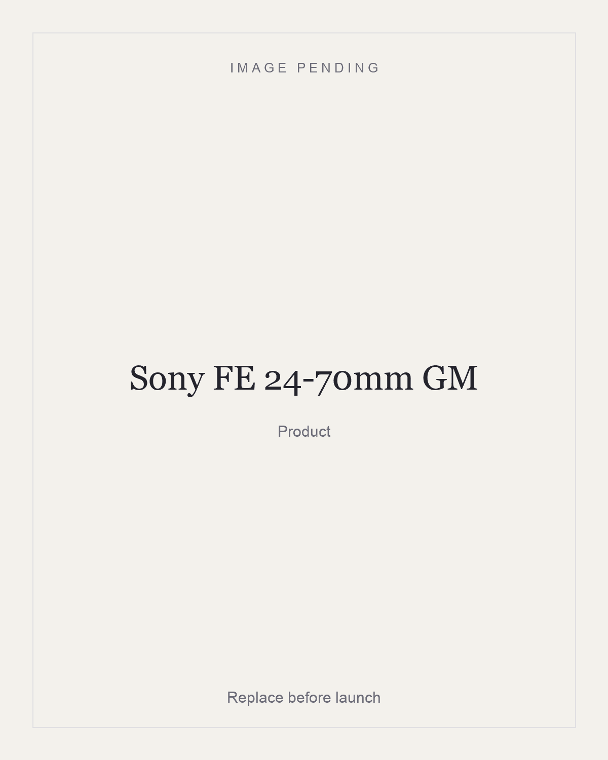 Sony FE 24-70mm GM, product
