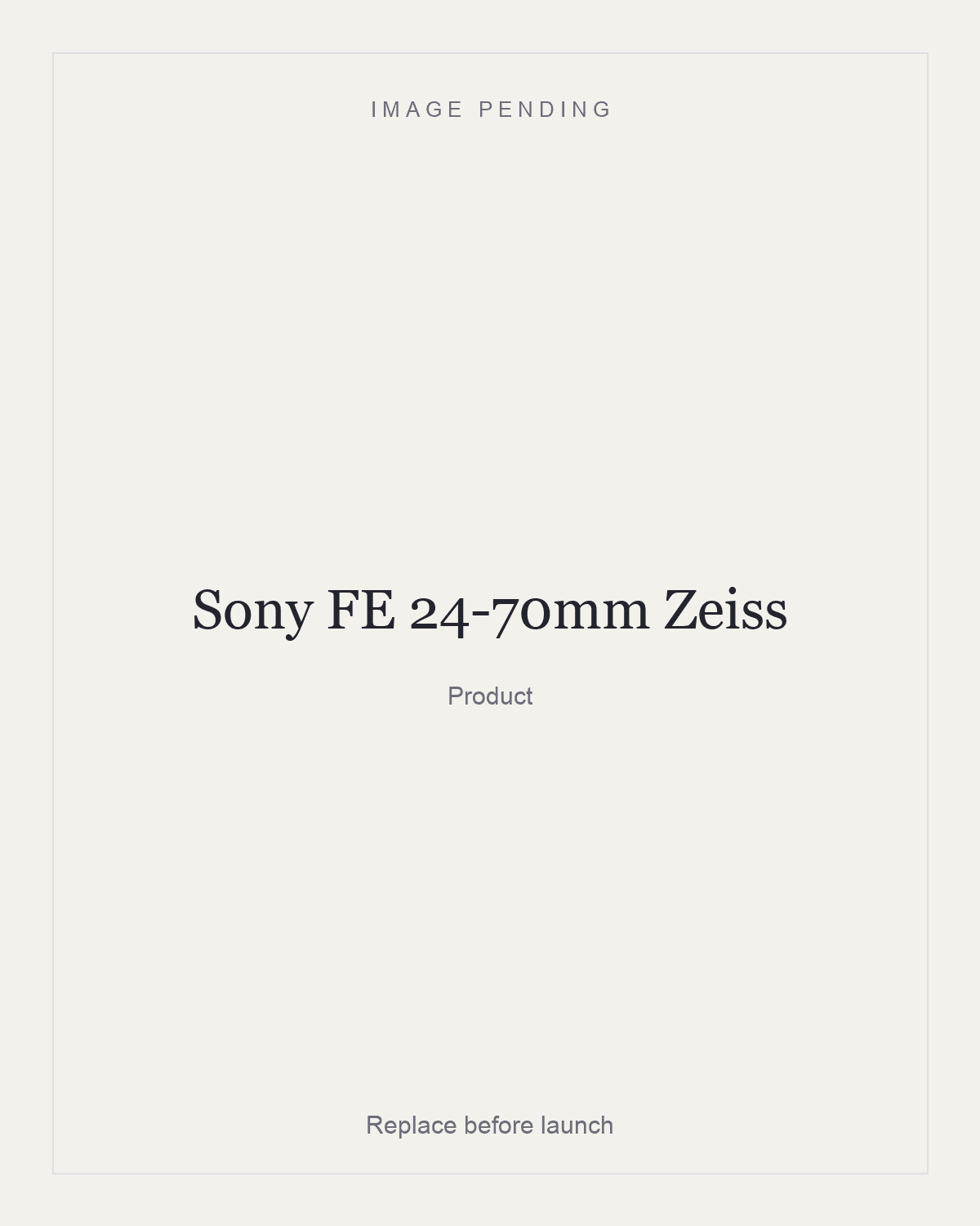 Sony FE 24-70mm Zeiss, product