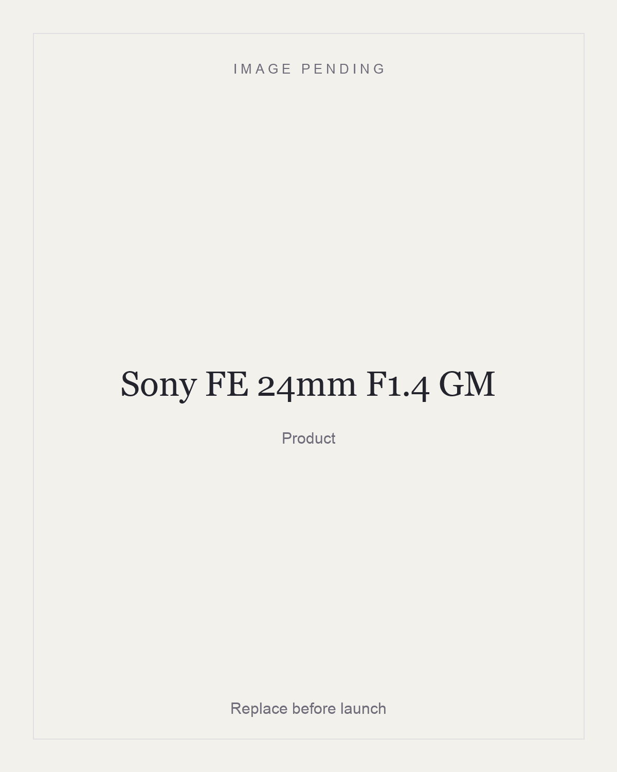 Sony FE 24mm F1.4 GM, product