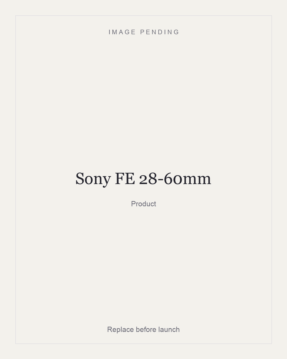 Sony FE 28-60mm, product