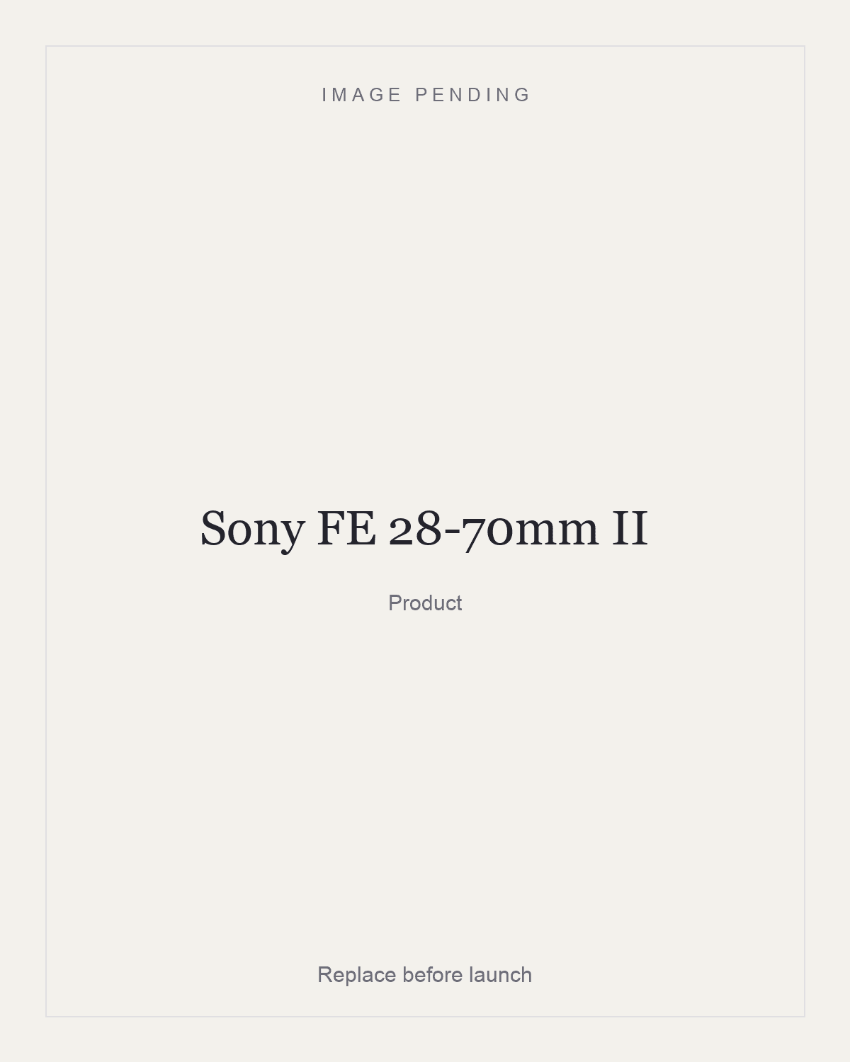 Sony FE 28-70mm II, product