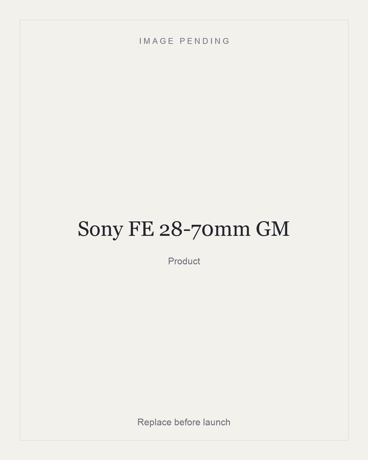 Sony FE 28-70mm GM, product