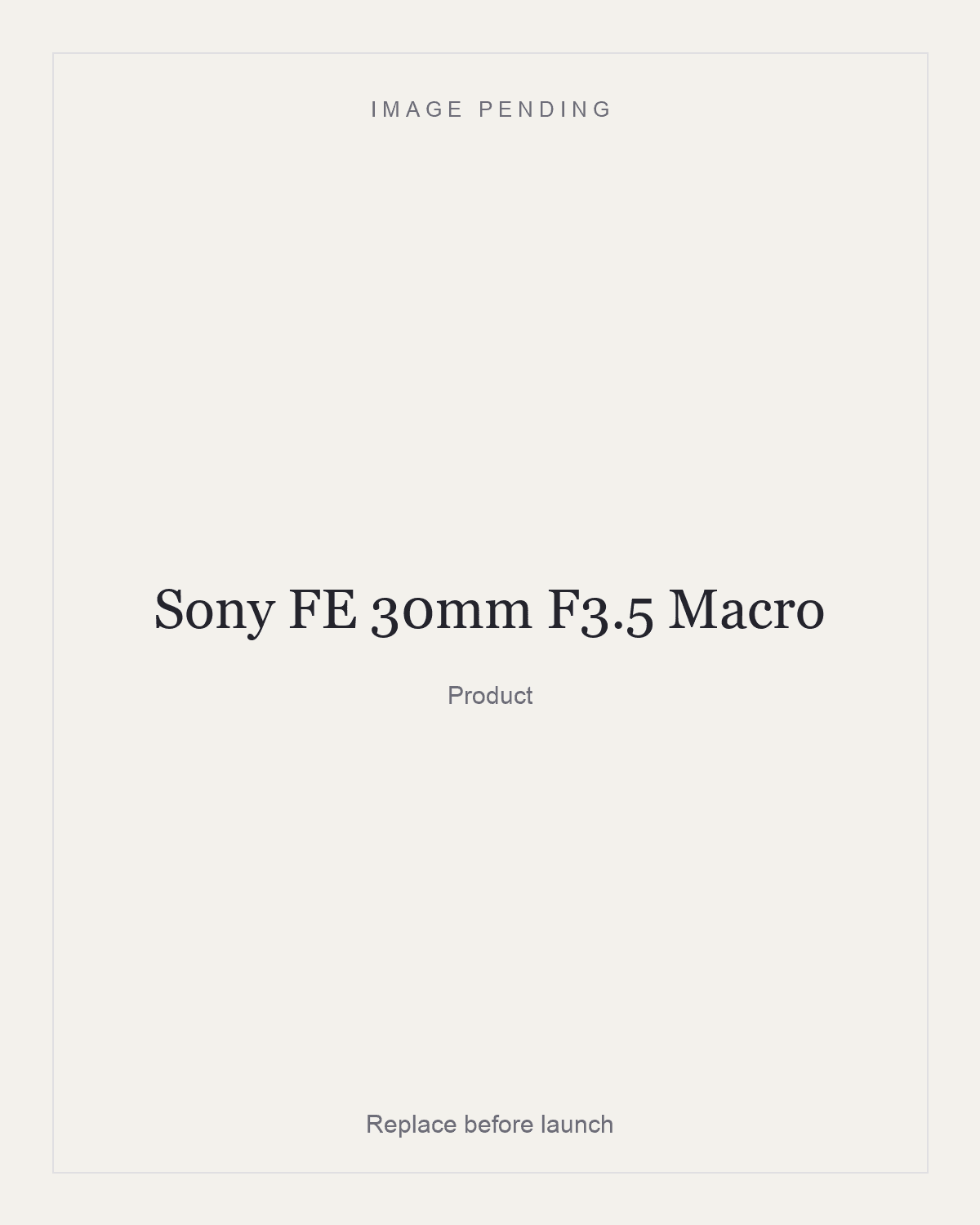 Sony FE 30mm F3.5 Macro, product