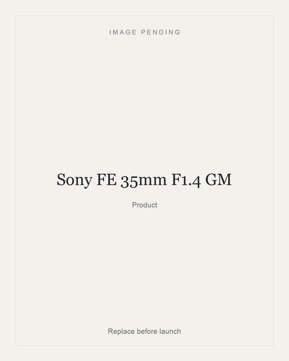 Sony FE 35mm F1.4 GM, product