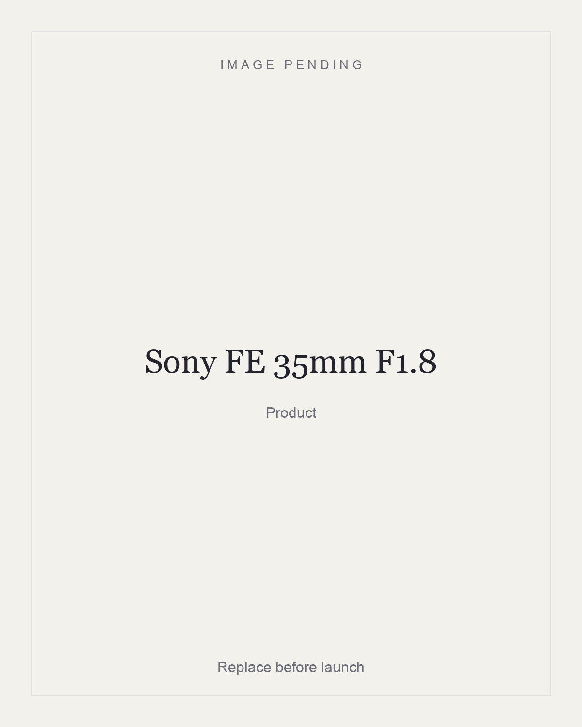 Sony FE 35mm F1.8, product