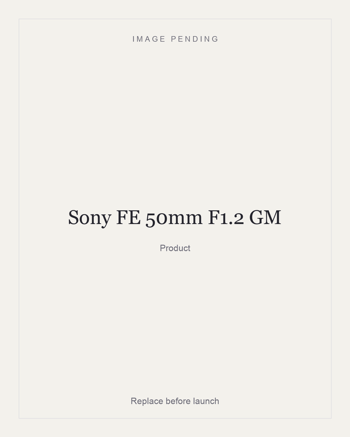 Sony FE 50mm F1.2 GM, product