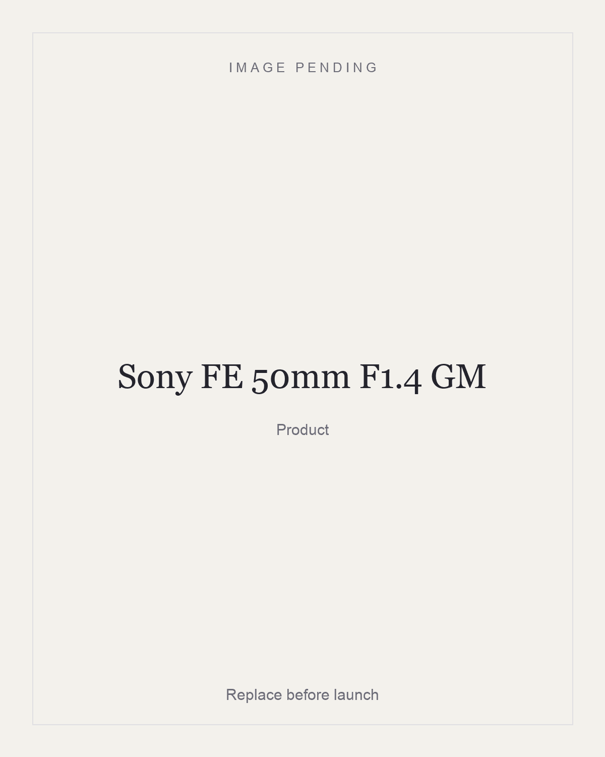 Sony FE 50mm F1.4 GM, product
