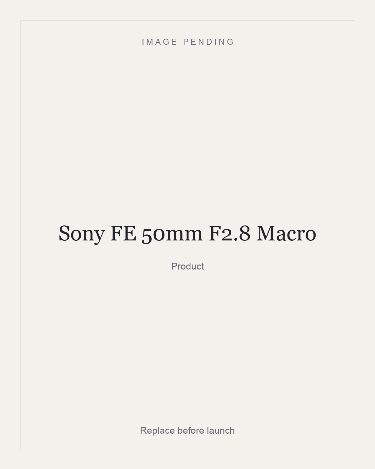 Sony FE 50mm F2.8 Macro, product