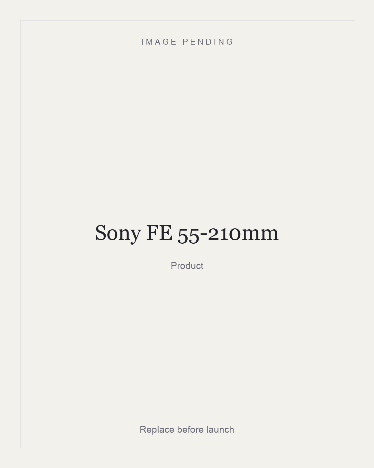Sony FE 55-210mm, product