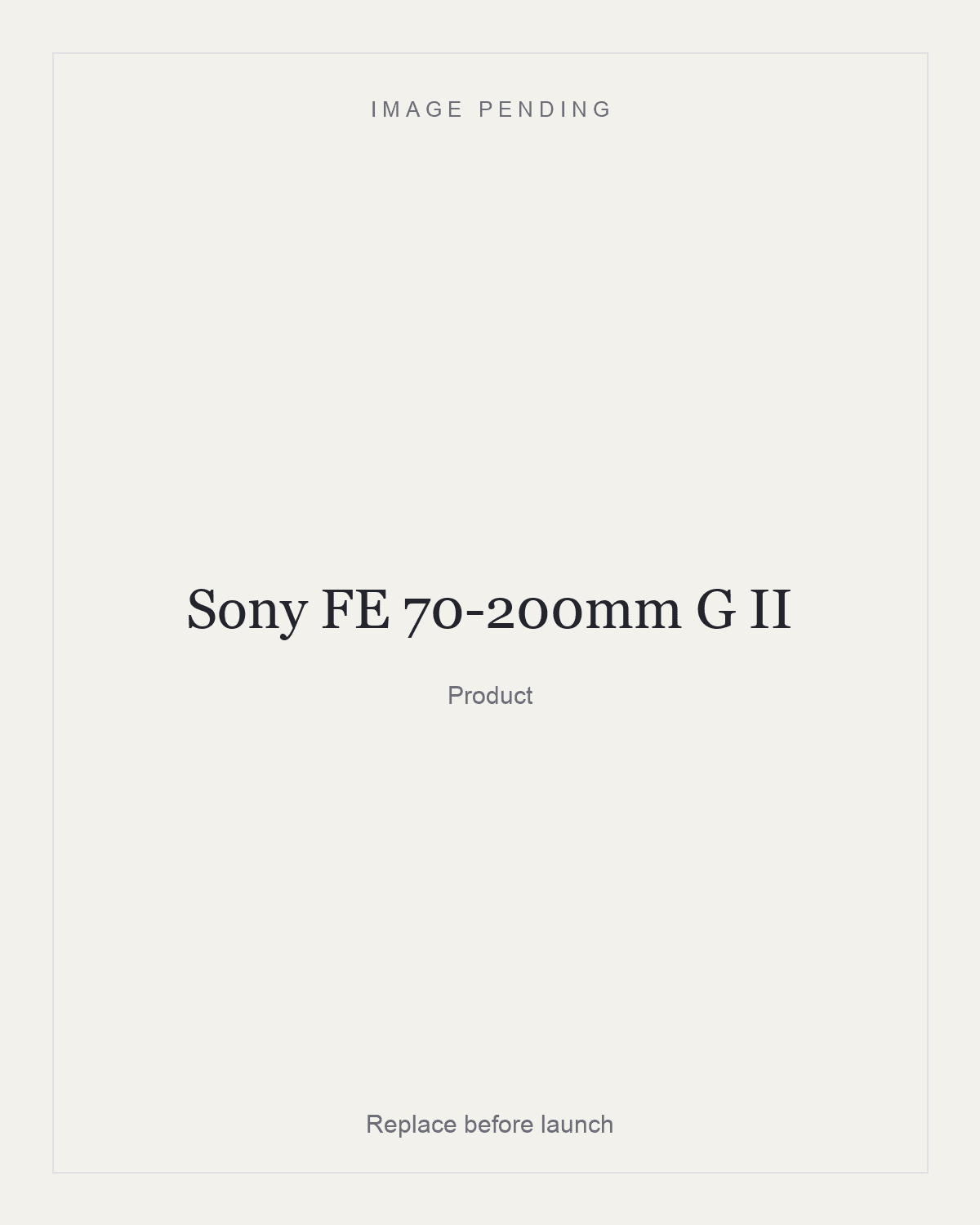 Sony FE 70-200mm G II, product