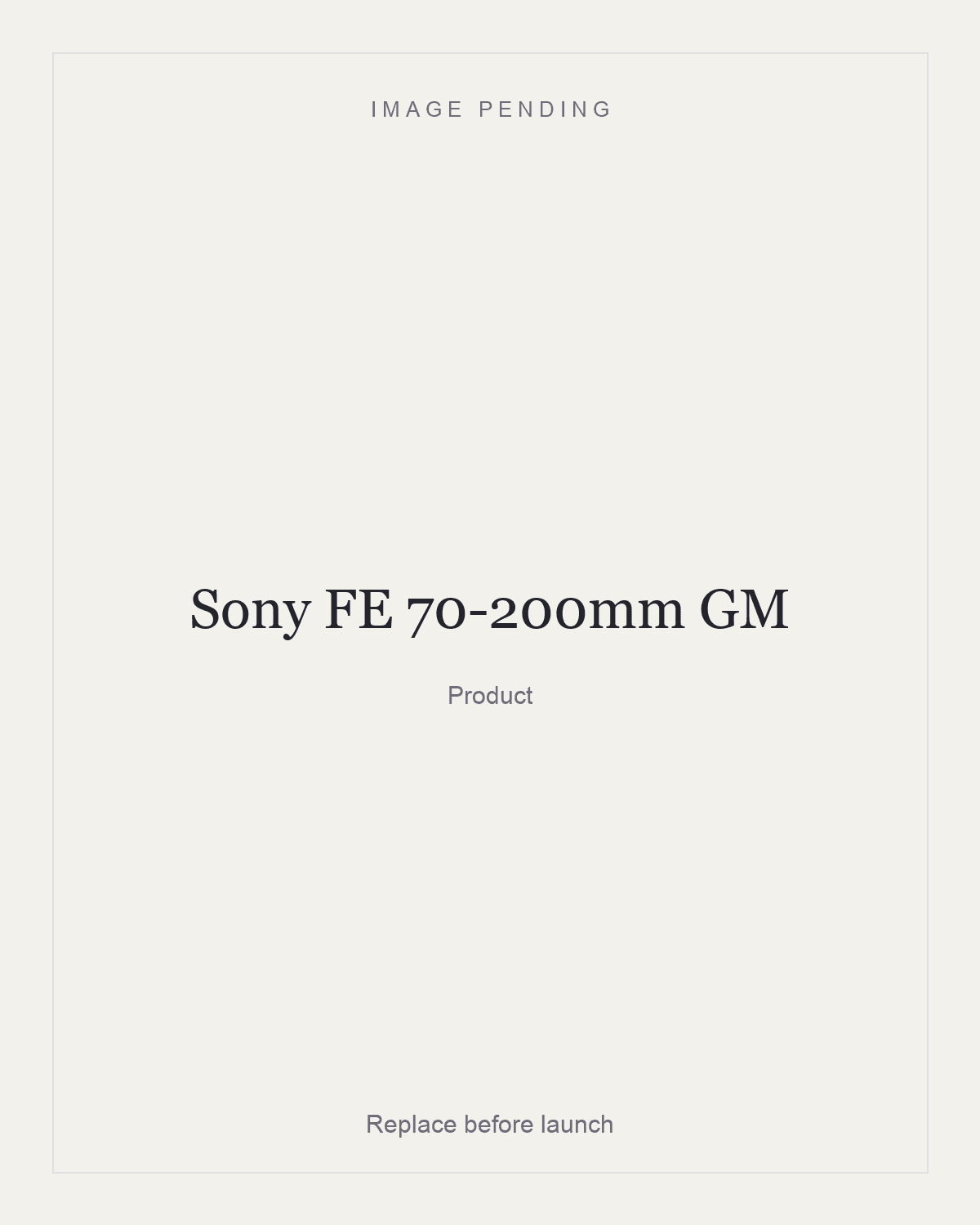 Sony FE 70-200mm GM, product