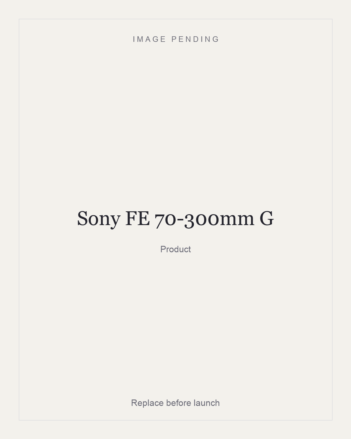 Sony FE 70-300mm G, product