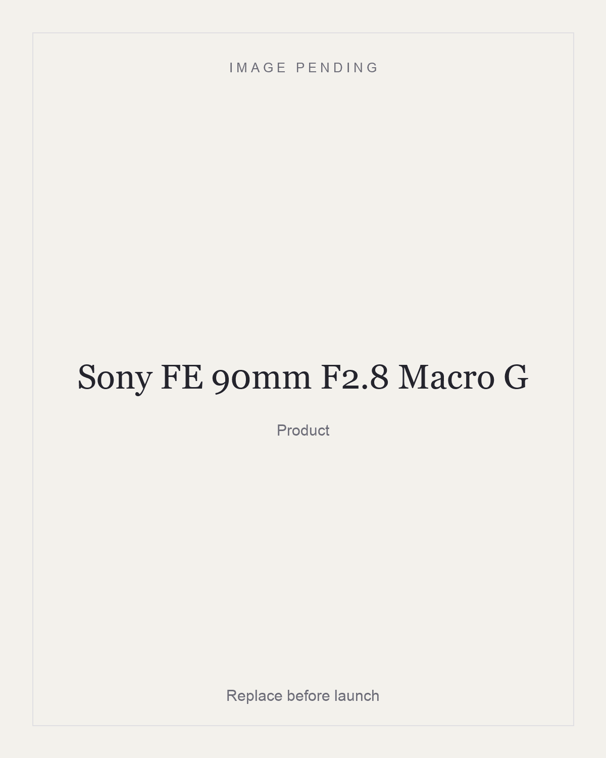Sony FE 90mm F2.8 Macro G, product