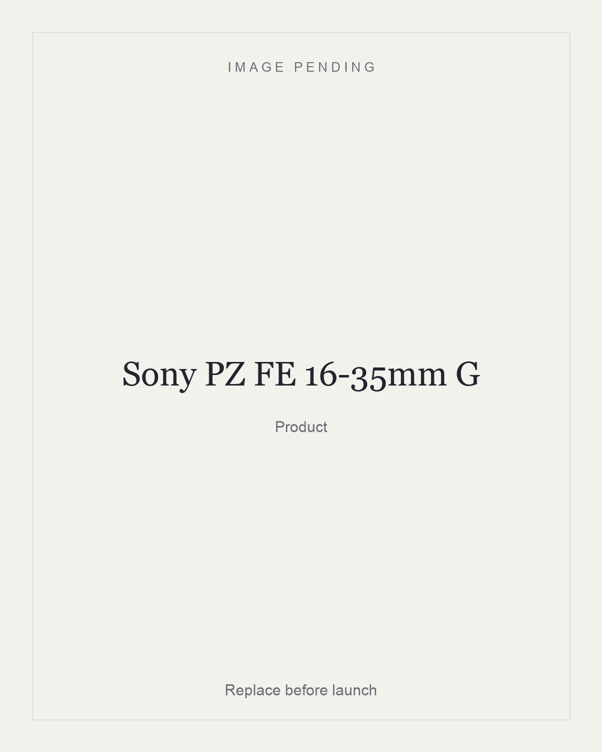 Sony PZ FE 16-35mm G, product