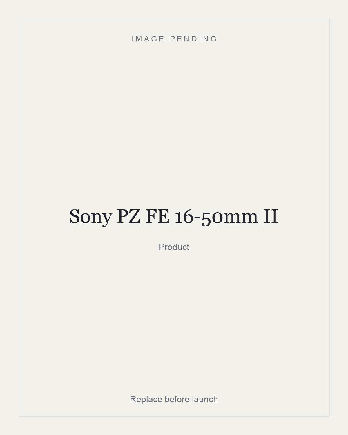 Sony PZ FE 16-50mm II, product