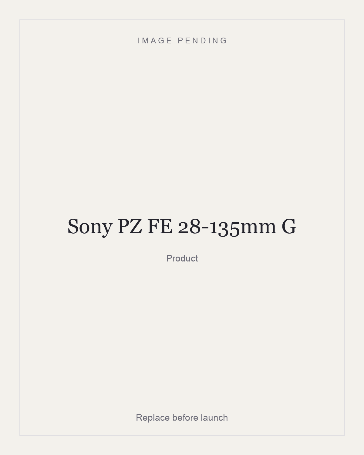 Sony PZ FE 28-135mm G, product