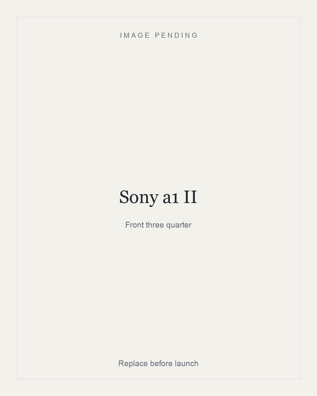 Sony a1 II, front three quarter