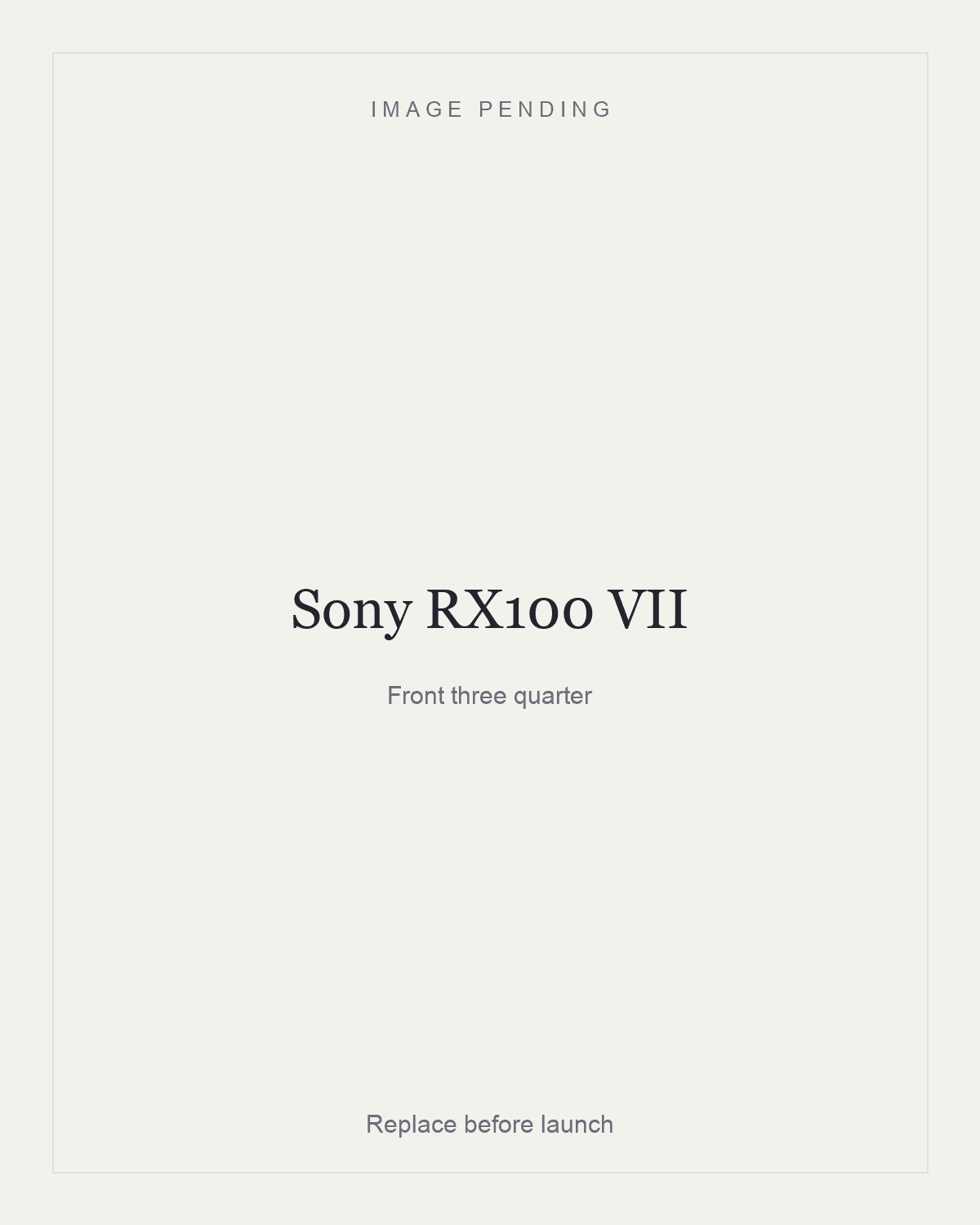 Sony RX100 VII, front three quarter