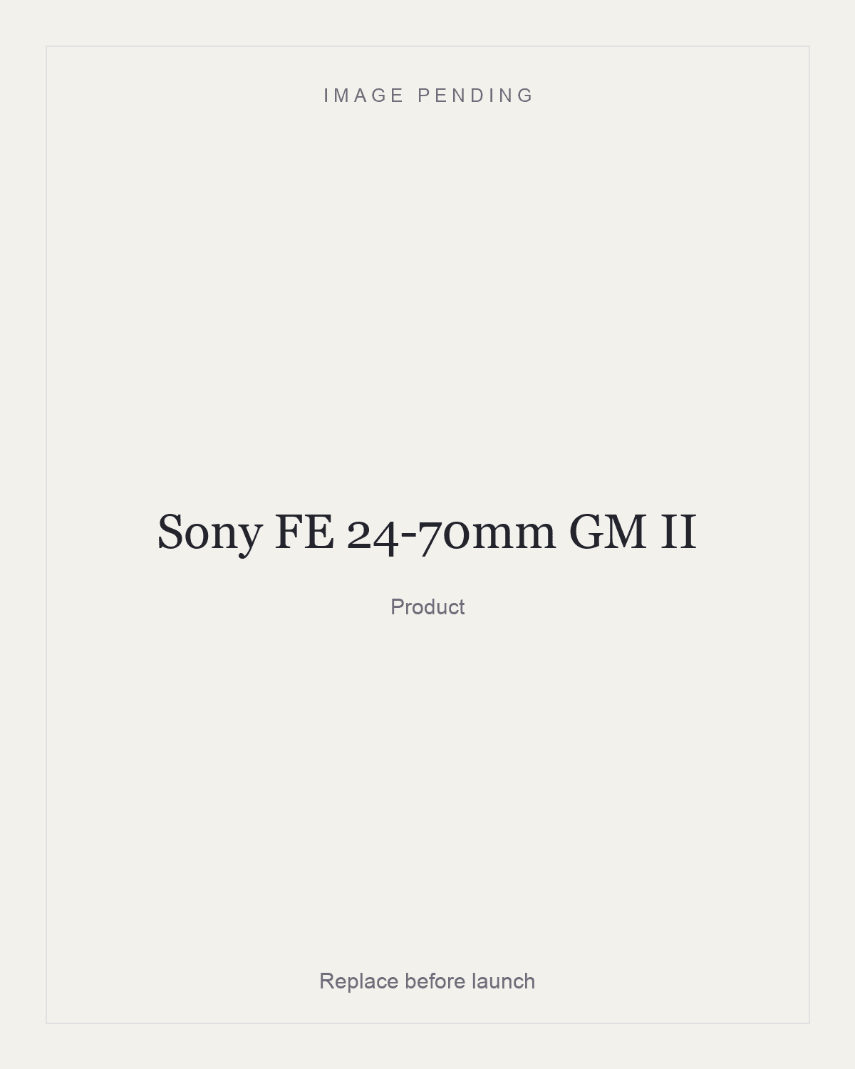 Sony FE 24-70mm GM II, product