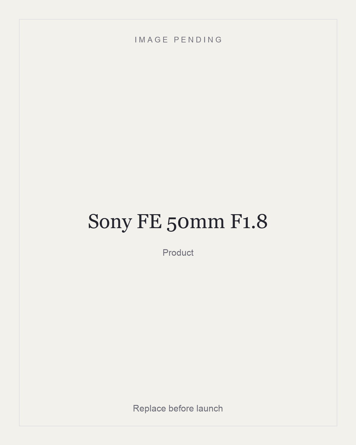 Sony FE 50mm F1.8, product