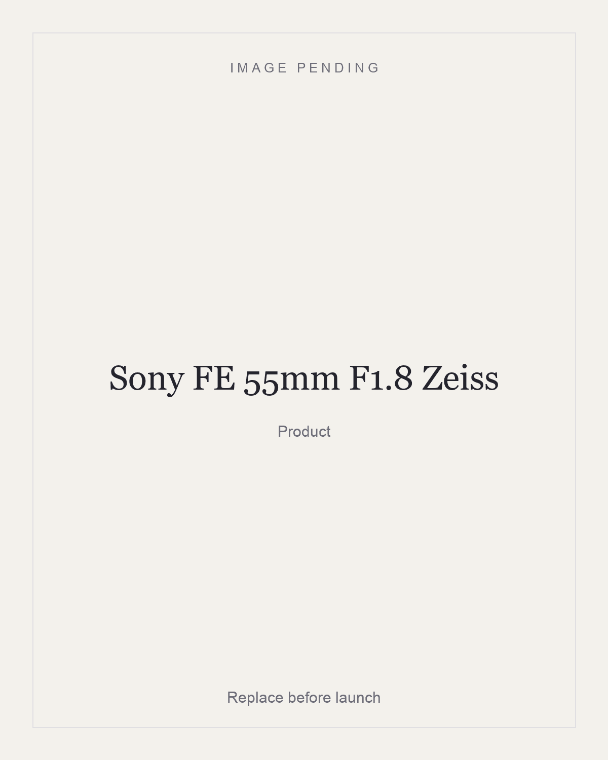 Sony FE 55mm F1.8 Zeiss, product